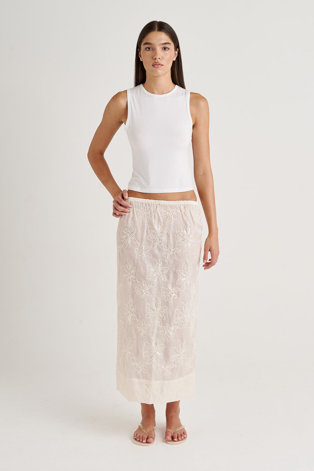 STARRY SHEER SKIRT