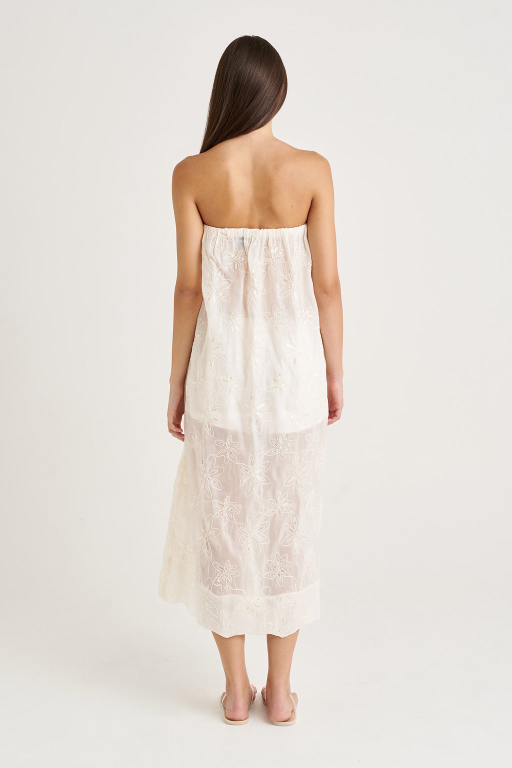 STARRY SHEER MIDAXI DRESS
