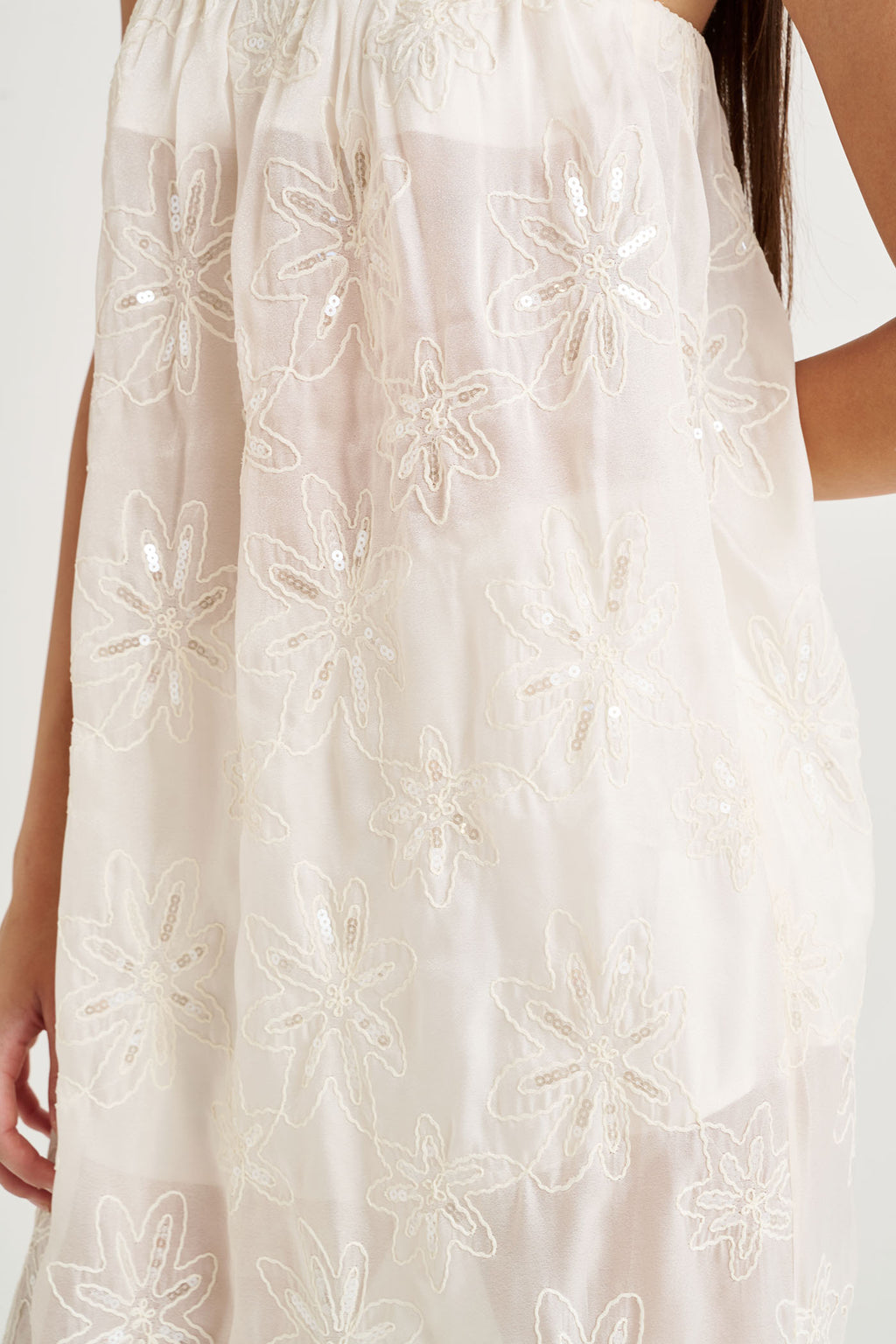 STARRY SHEER MIDAXI DRESS