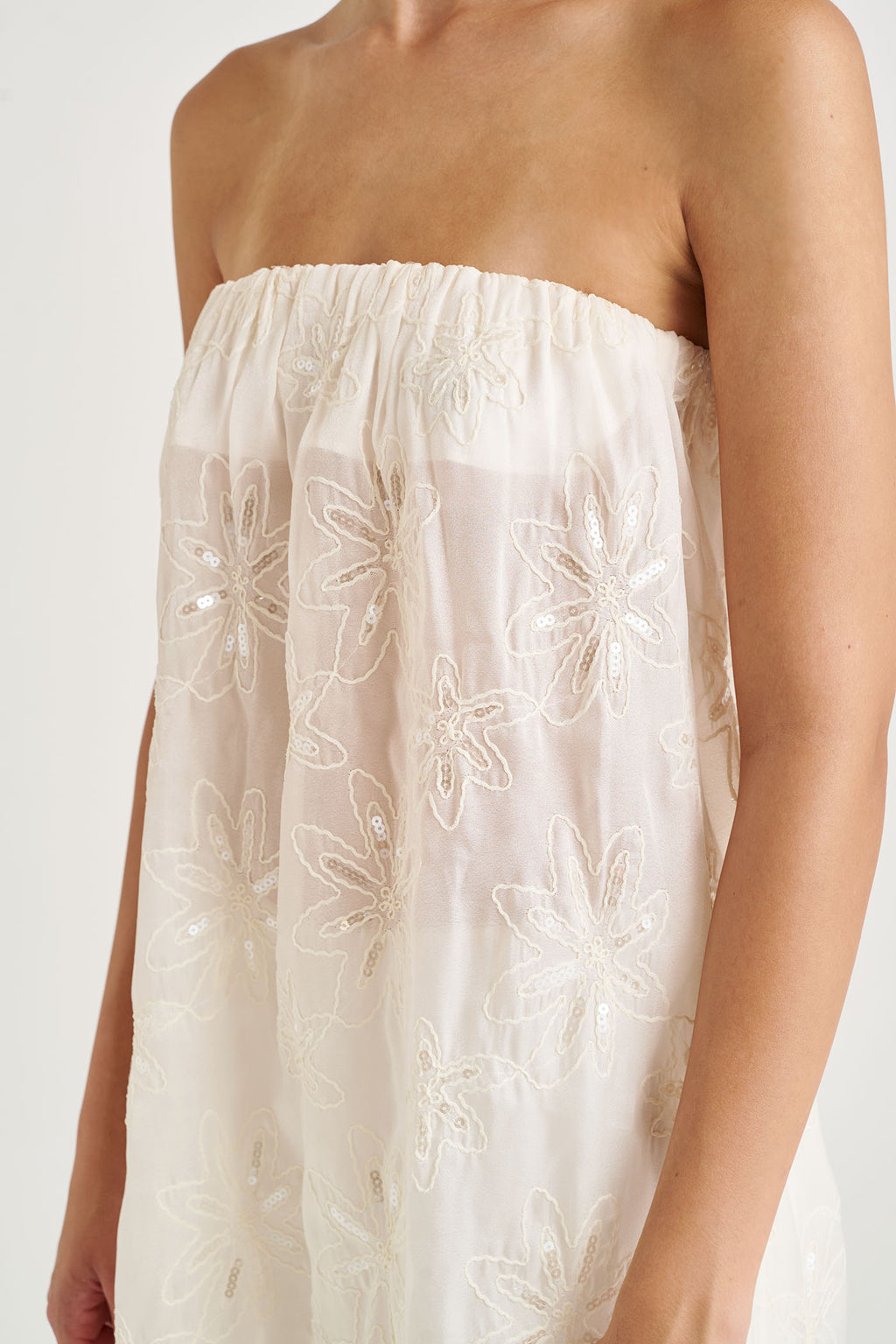 STARRY SHEER MIDAXI DRESS