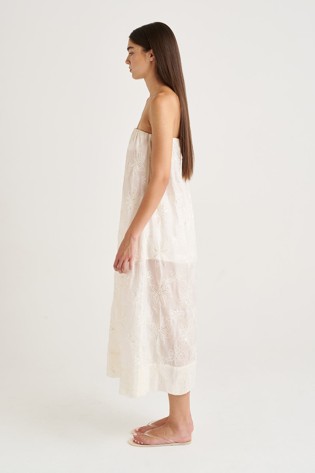 STARRY SHEER MIDAXI DRESS